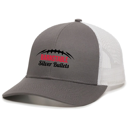 Graphite/White Structured Trucker Cap