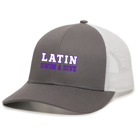 Graphite/White Structured Trucker Cap