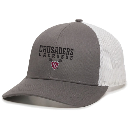 Graphite/White Structured Trucker Cap