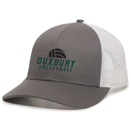 Graphite/White Structured Trucker Cap