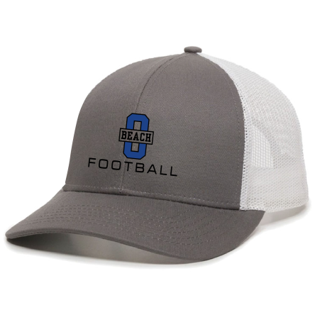Graphite/White Structured Trucker Cap