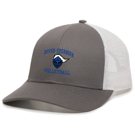 Graphite/White Structured Trucker Cap