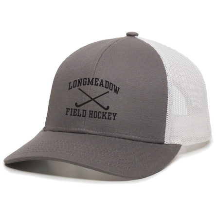 Graphite/White Structured Trucker Cap