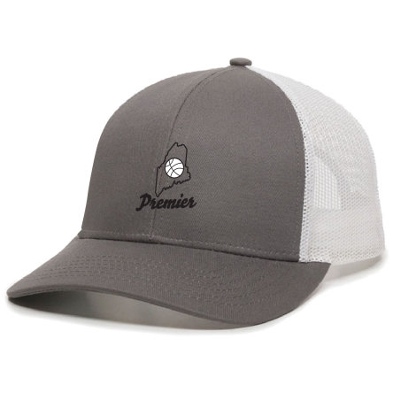 Graphite/White Structured Trucker Cap