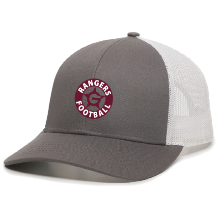 Graphite/White Structured Trucker Cap