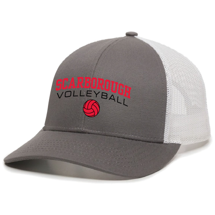 Graphite/White Structured Trucker Cap