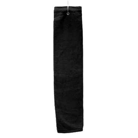 BLACK Deluxe Golf Towel with Hook