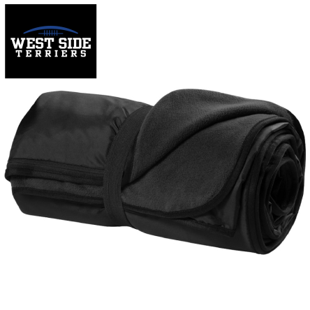 Classic BLACK Fleece Travel Blanket