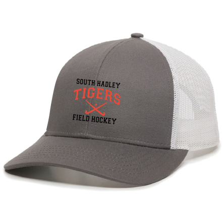 Graphite/White Structured Trucker Cap