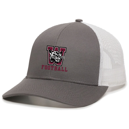 Graphite/White Structured Trucker Cap