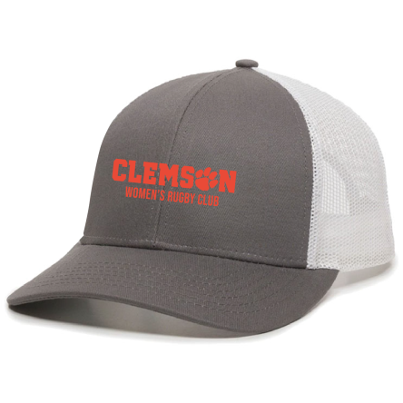 Graphite/White Structured Trucker Cap