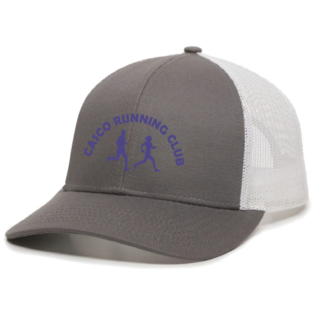 Graphite/White Structured Trucker Cap