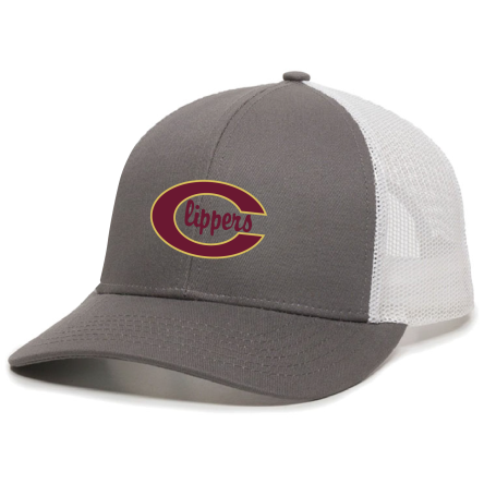 Graphite/White Structured Trucker Cap