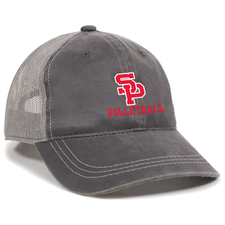 CHARCOAL/GREY Weathered Trucker Cap