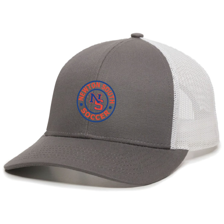 Graphite/White Structured Trucker Cap