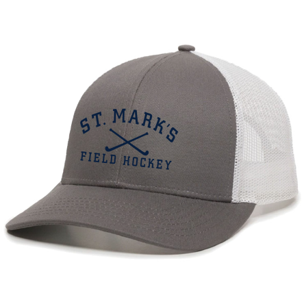 Graphite/White Structured Trucker Cap