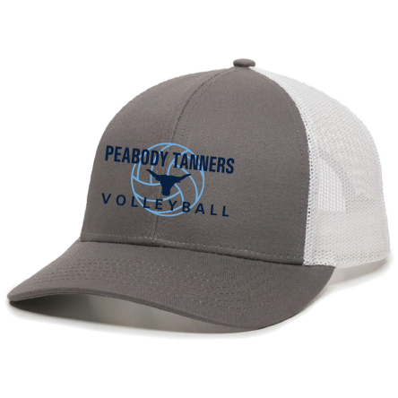 Graphite/White Structured Trucker Cap