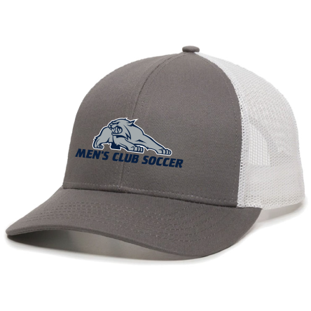 Graphite/White Structured Trucker Cap