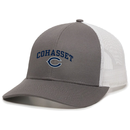 Graphite/White Structured Trucker Cap