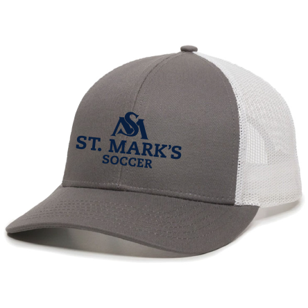 Graphite/White Structured Trucker Cap
