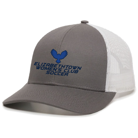 Graphite/White Structured Trucker Cap