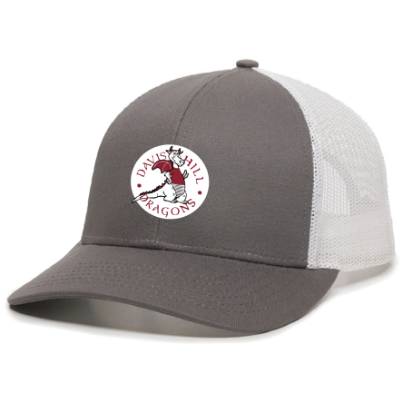 Graphite/White Structured Trucker Cap