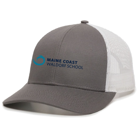 Graphite/White Structured Trucker Cap