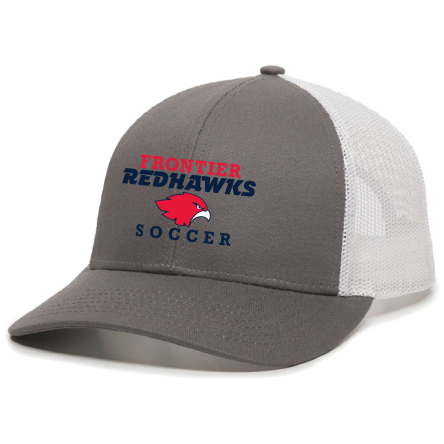 Graphite/White Structured Trucker Cap