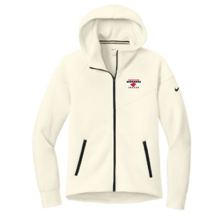 NIKE WOMEN&#039;S Tech Fleece Full-Zip Ivory HOODIE