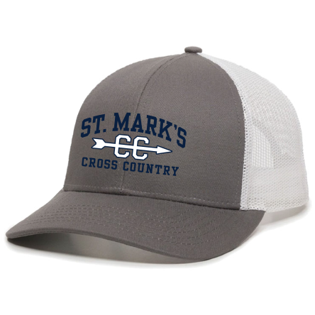 Graphite/White Structured Trucker Cap