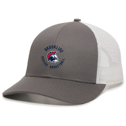 Graphite/White Structured Trucker Cap