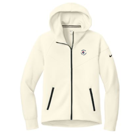 NIKE WOMEN&#039;S Tech Fleece Full-Zip Ivory HOODIE
