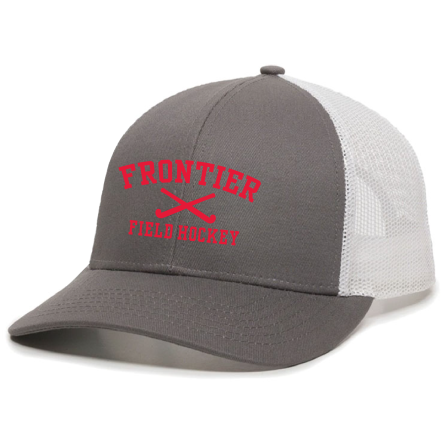 Graphite/White Structured Trucker Cap
