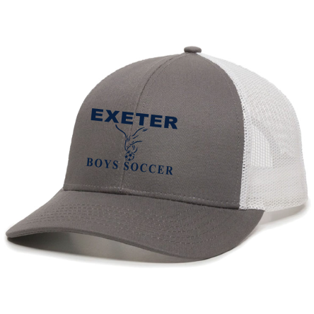 Graphite/White Structured Trucker Cap