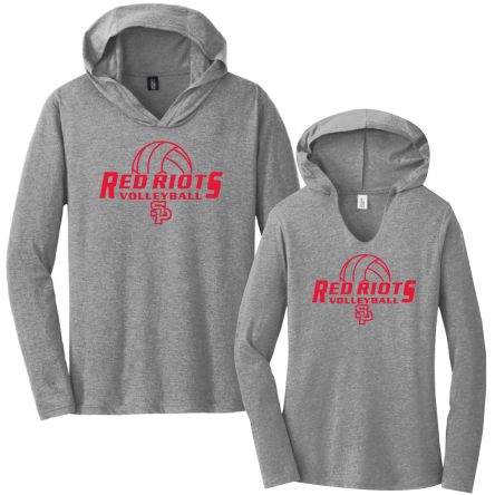 Tri-Blend Long Sleeve HOODED Tee