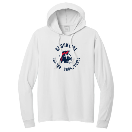 WHITE GARMENT-DYED Pullover HOODED Tee