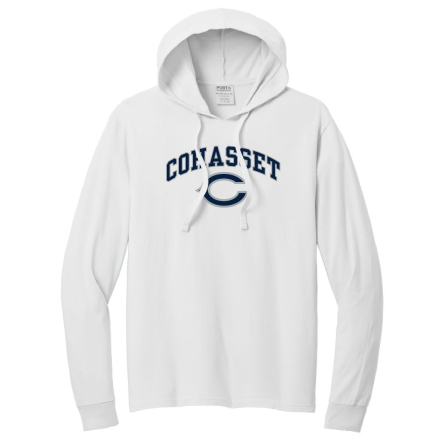 WHITE GARMENT-DYED Pullover HOODED Tee
