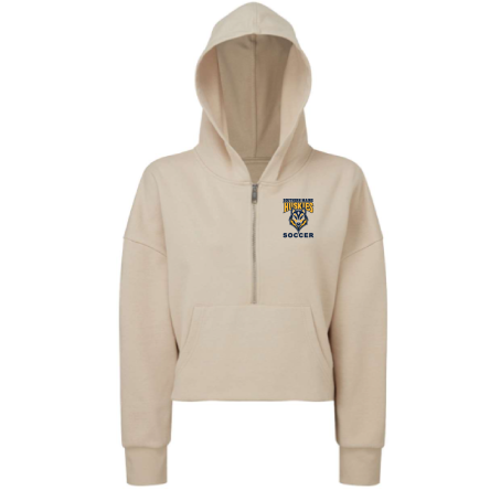 Women&#039;s Alice CROPPED 1/2 ZIP HOODED SWEATSHIRT