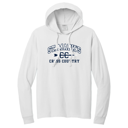 WHITE GARMENT-DYED Pullover HOODED Tee