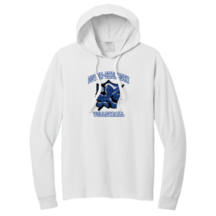 WHITE GARMENT-DYED Pullover HOODED Tee