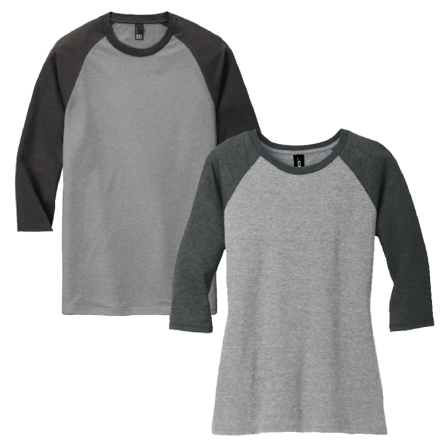 Tri-Blend 3/4 Sleeve BASEBALL Tee