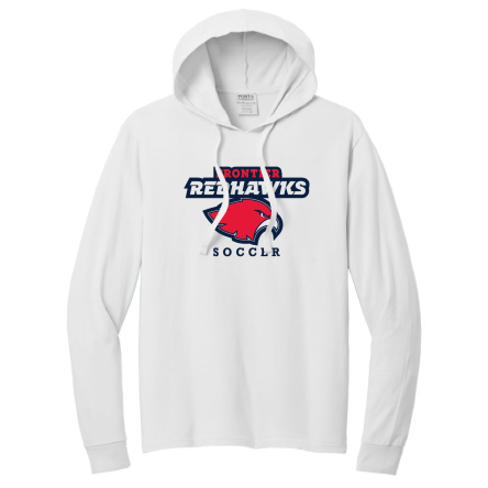 WHITE GARMENT-DYED Pullover HOODED Tee