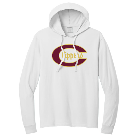 WHITE GARMENT-DYED Pullover HOODED Tee