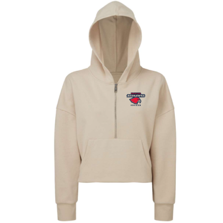 Women&#039;s Alice CROPPED 1/2 ZIP HOODED SWEATSHIRT