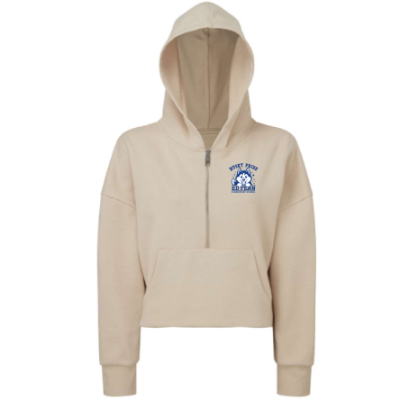 Women&#039;s Alice CROPPED 1/2 ZIP HOODED SWEATSHIRT