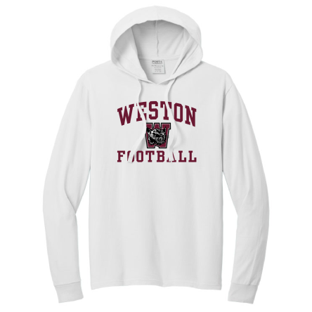 WHITE GARMENT-DYED Pullover HOODED Tee