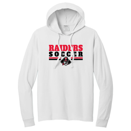 WHITE GARMENT-DYED Pullover HOODED Tee