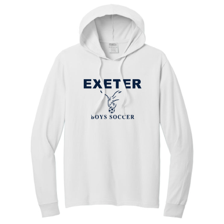 WHITE GARMENT-DYED Pullover HOODED Tee