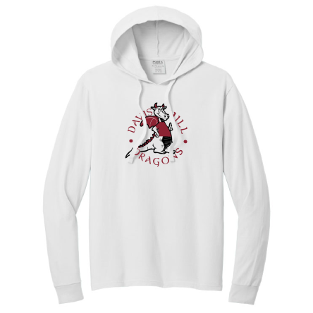 WHITE GARMENT-DYED Pullover HOODED Tee