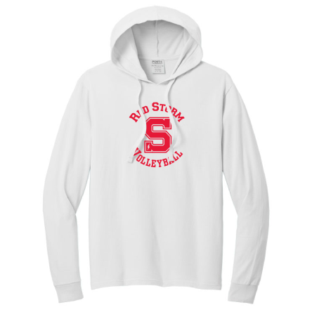 WHITE GARMENT-DYED Pullover HOODED Tee
